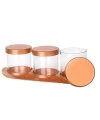 Bronz Baharat Seti Lüx 3lü Set