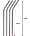 Çelik Pipet Paslanmaz Çelik Metal Meşrubat Pipeti Ve Pipet Temizleme Fırçası Seti 5 Parça