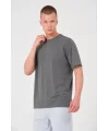 Erkek 24/1 Düz A Kalite Oversize T-shirt - Antrasit