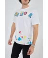 Erkek Baskılı Penye T-Shirt - Beyaz