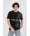 Erkek Baskılı T-Shirt - Siyah