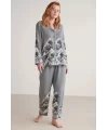 Nautıca W617 Kadın Uzun Kollu Önden Düğmeli Pijama Takımı