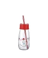 Pipetli Su Ve Süt Şişesi Cam 250 Ml - Kırmızı