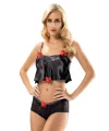 Siyah Saten Babydoll Takım - 333-s