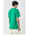 Unisex Düz Biskilet Yaka Oversize T-shirt - Yeşil