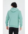 Unisex Tam Fermuarlı Kapşonlu  SweatShirt - Mint Yeşili