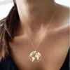 Luz&Pos ​gümüş Rose Dünya Kolye