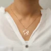 Luz&Pos ​gümüş Rose Dünya Kolye