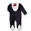 Luz&Pos 0-3 3-6 6-9 Ay Smokin Papyonlu Erkek Bebek Tulumu Siyah