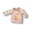 Luz&Pos 0-3 3-6 6-9 Ay Süslü Ördek Nakışlı Uzun Kollu Sweatli 2li Kız Bebek Takımı Pembe