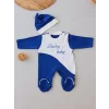 Luz&Pos 0-3 3-6 Ay Lucky Baby Nakışlı Es Çizgi Boy Şapkalı Erkek Bebek Tulumu Lacivert