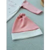 Luz&Pos 0-3 3-6 Ay Lucky Baby Nakışlı Es Çizgi Boy Şapkalı Kız Bebek Tulumu Pudra