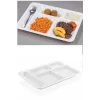 10 Adet  5 Bölmeli Kırılmaz Tabldot Tabak Self Servis Yemekhane Okul Lokanta Tabildot (40 Cm X28 Cm)