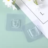 10 Adet Şeffaf Çift Taraflı Yapışkanlı Geçmeli Klips Eşya Sabitleme Askısı