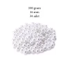 100 gram 16mm Beyaz Renk Plastik İnci Boncuk Çanta ve Takı Yapım Boncuğu (~34 adet)