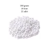 100 gram 18mm Beyaz Renk Plastik İnci Boncuk Çanta ve Takı Yapım Boncuğu (~22 adet)