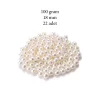 100 gram 18mm Krem Renk Plastik İnci Boncuk Çanta ve Takı Yapım Boncuğu (~22 adet)