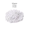 100 gram 20mm Beyaz Renk Plastik İnci Boncuk Çanta ve Takı Yapım Boncuğu (~20 adet)