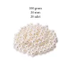 100 gram 20mm Krem Renk Plastik İnci Boncuk Çanta ve Takı Yapım Boncuğu (~20 adet)