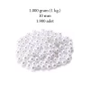 1.000 gram (1 kg.) 10mm Beyaz Renk Plastik İnci Boncuk Çanta ve Takı Yapım Boncuğu (~1.900 adet)