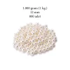 1.000 gram (1 kg.) 12mm Krem Renk Plastik İnci Boncuk Çanta ve Takı Yapım Boncuğu (~800 adet)