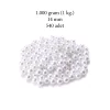 1.000 gram (1 kg.) 14mm Beyaz Renk Plastik İnci Boncuk Çanta ve Takı Yapım Boncuğu (~540 adet)