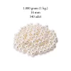 1.000 gram (1 kg.) 14mm Krem Renk Plastik İnci Boncuk Çanta ve Takı Yapım Boncuğu (~540 adet)