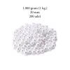 1.000 gram (1 kg.) 20mm Beyaz Renk Plastik İnci Boncuk Çanta ve Takı Yapım Boncuğu (~200 adet)
