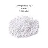 1.000 gram (1 kg.) 6mm Beyaz Renk Plastik İnci Boncuk Çanta ve Takı Yapım Boncuğu (~7.500 adet)
