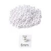 1.000 gram (1 kg.) 6mm Beyaz Renk Plastik İnci Boncuk Çanta ve Takı Yapım Boncuğu (~7.500 adet)