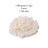 1.000 gram (1 kg.) 6mm Krem Renk Plastik İnci Boncuk Çanta ve Takı Yapım Boncuğu (~7.500 adet)