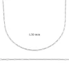 Luz&Pos 1.50 Mm Gümüş Figaro Zincir - 0.40 Mikron