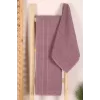 2 Parça Banyo Havlu Takımı &#37;100 Pamuklu Çubuk Desen Mor