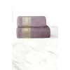 2 Parça Elysium Premium Banyo Havlu Seti  &#37;100 Pamuk 70x140 Cm Mor