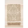 2 Parça Jakarlı Banyo Havlu Takımı &#37;100 Pamuklu 90x150 Cm Arden Bej