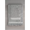 2 Parça Jakarlı Banyo Havlu Takımı &#37;100 Pamuklu 90x150 Cm Arden Gri