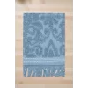 2 Parça Jakarlı Banyo Havlu Takımı &#37;100 Pamuklu 90x150 Cm Arden Mavi