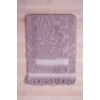 2 Parça Jakarlı Banyo Havlu Takımı &#37;100 Pamuklu 90x150 Cm Arden Mor