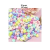 20 gr (100 adet) Şeker Rengi Akrilik Kalp Boncuklar Renkli Karışık Plastik Pastel Boncuklar Ara Boncuk Kalp Şekilli Kolye Bilezik için