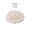 250 gram 10mm Krem Renk Plastik İnci Boncuk Çanta ve Takı Yapım Boncuğu (~475 adet)