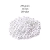250 gram 12mm Beyaz Renk Plastik İnci Boncuk Çanta ve Takı Yapım Boncuğu (~200 adet)