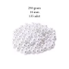 250 gram 14mm Beyaz Renk Plastik İnci Boncuk Çanta ve Takı Yapım Boncuğu (~135 adet)