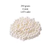 250 gram 6mm Krem Renk Plastik İnci Boncuk Çanta ve Takı Yapım Boncuğu (~1.875 adet)