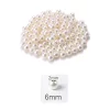 250 gram 6mm Krem Renk Plastik İnci Boncuk Çanta ve Takı Yapım Boncuğu (~1.875 adet)