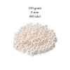 250 gram 8mm Krem Renk Plastik İnci Boncuk Çanta ve Takı Yapım Boncuğu (~800 adet)