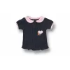 Luz&Pos 3-6 6-9 9-12 12-18 Ay Uzayın Kalbi Nakışlı Bandanalı Kısa Kollu Sweat 3lü Kız Bebek Takımı Siyah