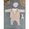Luz&Pos 3-6 6-9 9-12 Ay Oyuncaklı Altınbaşak 5li Kız Erkek Bebek Takımı Buğday