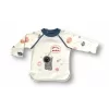Luz&Pos 3-6 6-9 9-12 Ay Şirin Kozmonot Nakışlı Şapkalı Uzun Kollu Sweatli 3lü Kız-erkek Bebek Takımı Ekru