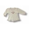 Luz&Pos 3-6 6-9 9-12 Ay Tb Çiçek Nakışlı Şapkalı Uzun Kollu Sweatli 3lü Kız Bebek Takımı Ekru
