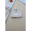 Luz&Pos 3-6 9-12 12-18 Ay Romantik Ayıcık Nakışlı Şapkalı Uzun Kollu Sweatli 3lü Kız-erkek Bebek Takımı Mavi